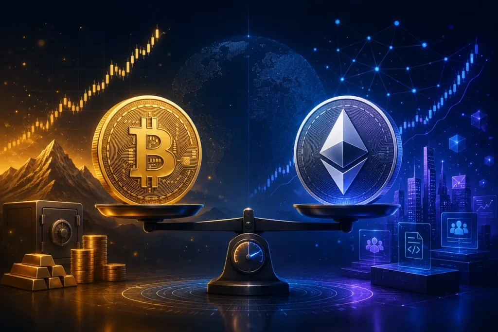 Bitcoin กับ Ethereum ต่างกันอย่างไร เลือกตัวไหนดี
