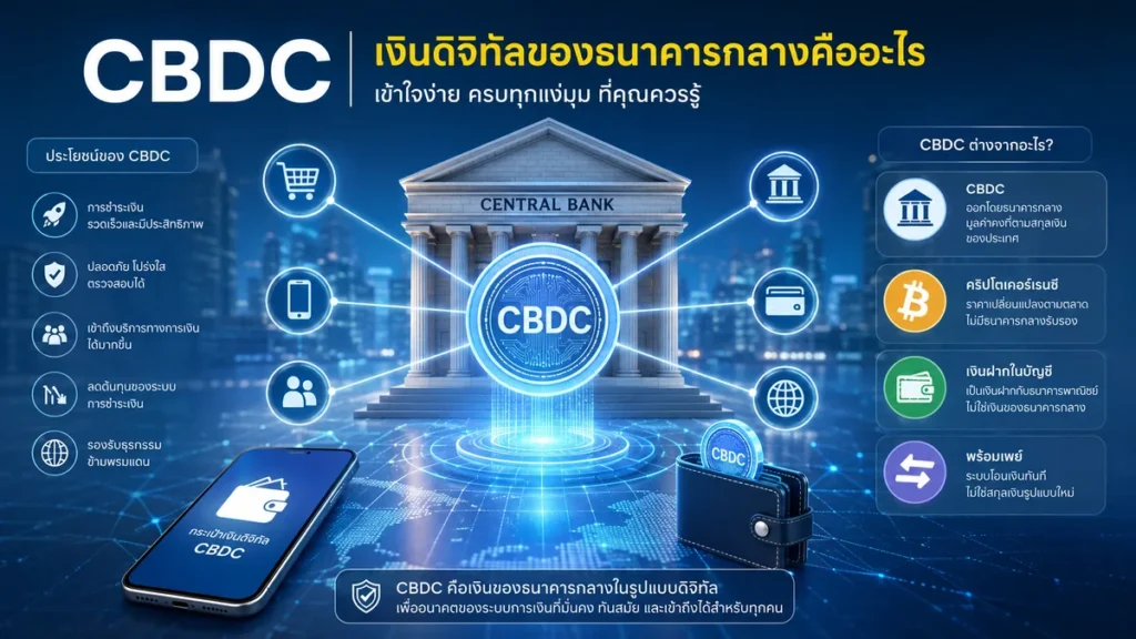 CBDC เงินดิจิทัลของธนาคารกลางคืออะไร