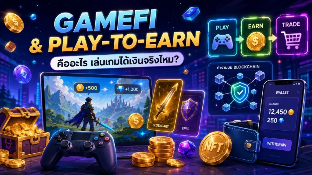 GameFi และ Play-to-Earn คืออะไร เล่นเกมได้เงินจริงไหม