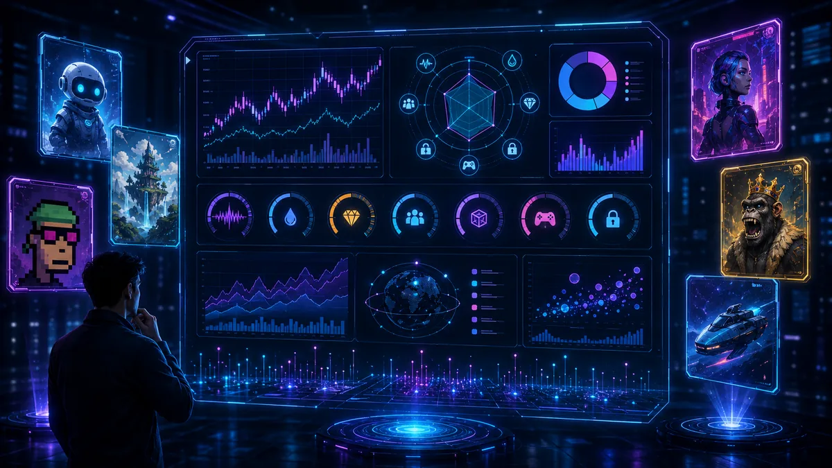 NFT investment risk and utility analysis dashboard no text