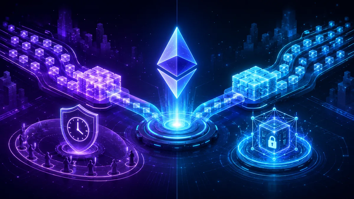 Comparison of optimistic rollup and zero knowledge rollup transaction settlement, no text