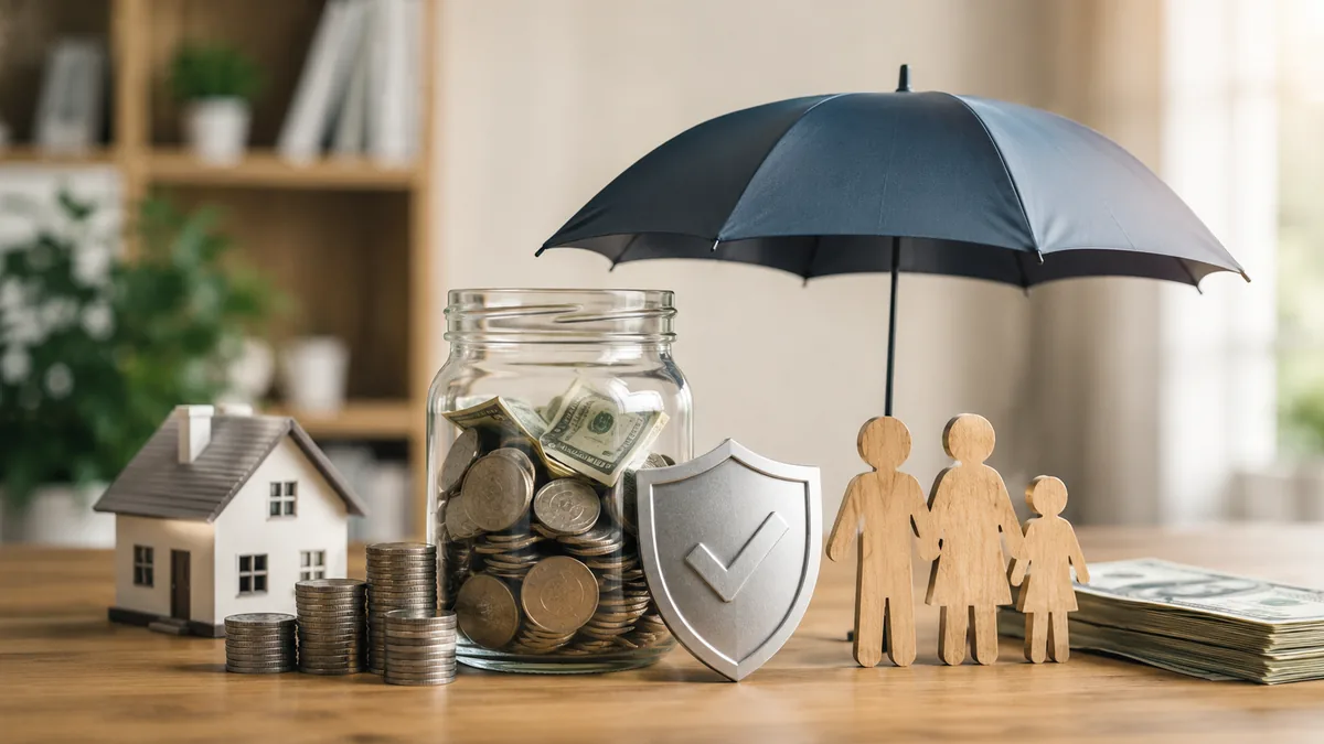 emergency fund and financial safety net concept no text in image