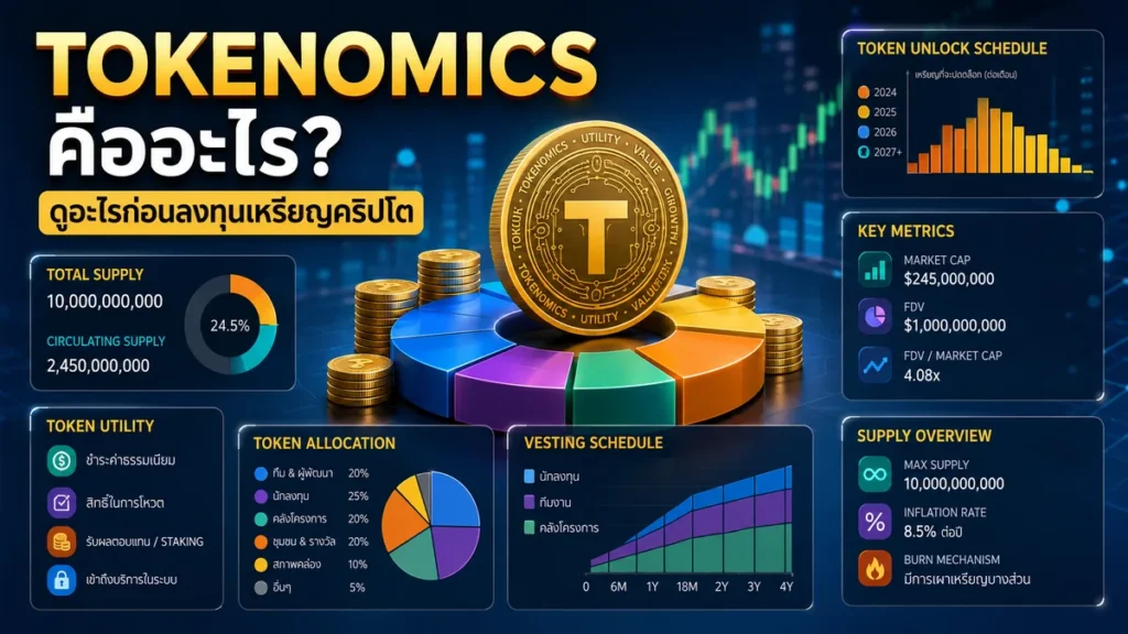 Tokenomics คืออะไร เช็กอะไรบ้างก่อนลงทุนเหรียญคริปโต