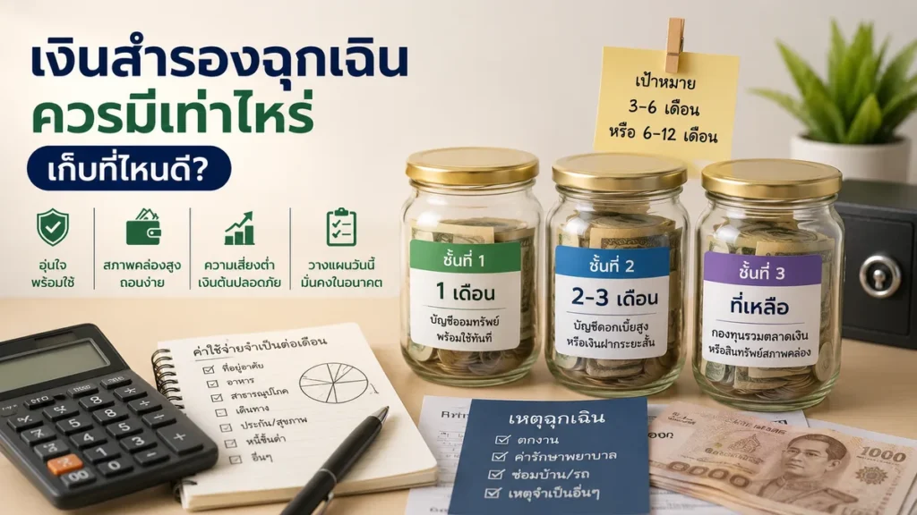 เงินสำรองฉุกเฉินควรมีเท่าไหร่ เก็บที่ไหนดี?