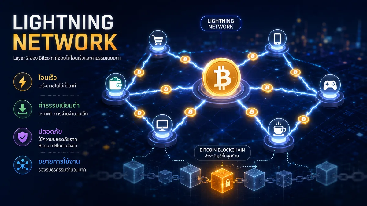 Lightning Network คืออะไร ทำไม Bitcoin โอนได้เร็วขึ้น